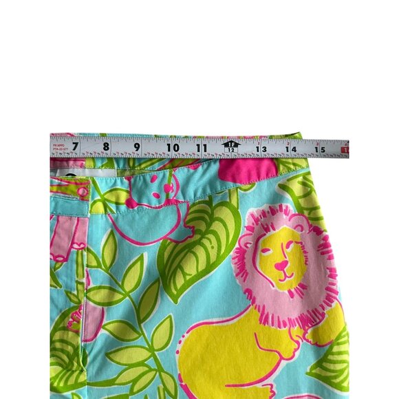 LILLY PULITZER Lilly's Zoo Vintage Cotton Blend Cropped Pants Size 6 - Picture 9 of 11